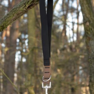 Dwukolorowa krótka rączka do smyczy dla psa