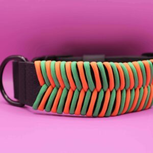 Wodoodporna obroża strong dwukolorowy paracord