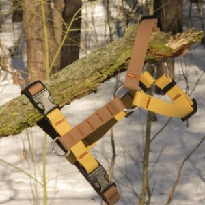 Dwukolorowe wodoodporne szelki guard na dwie klamry