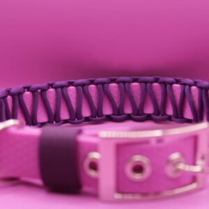Wodoodporna obroża na sprzączkę z przeplataniem paracord - obrazek 3