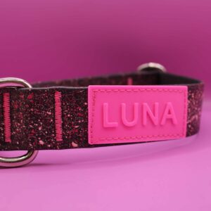 Personalizowana wodoodporna obroża strong GLOW SPLASH dla psa z napisem - obrazek 2